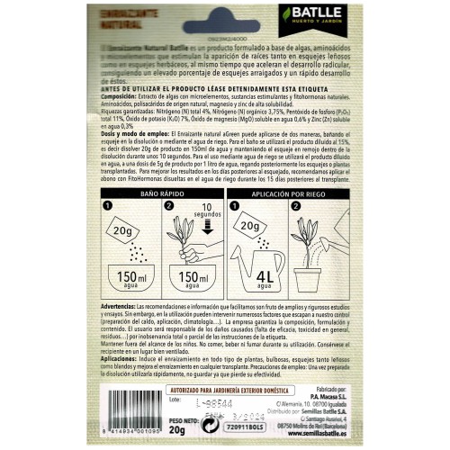 20g Rooting Hormones Natural Eco Batlle