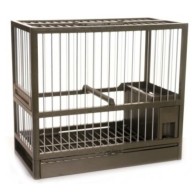 C-1 Bird Cage with Grill and Tray, Wooden Color