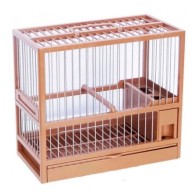 C-1 Bird Cage with Grill and Tray, Wooden Color