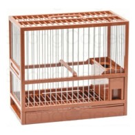 C-1 Bird Cage with Grill and Tray, Wooden Color