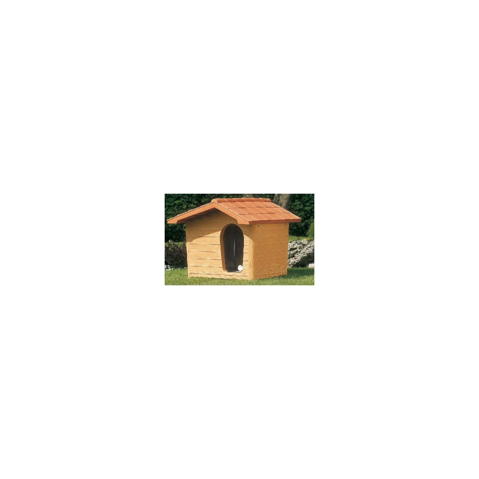 Small Country Dog House with Cushion - Cozy Pet Retreat