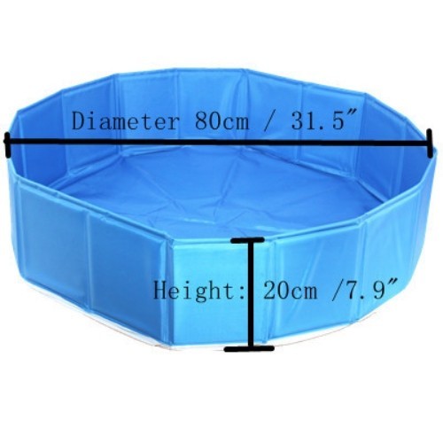 Foldable Dog Pool 80x20cm