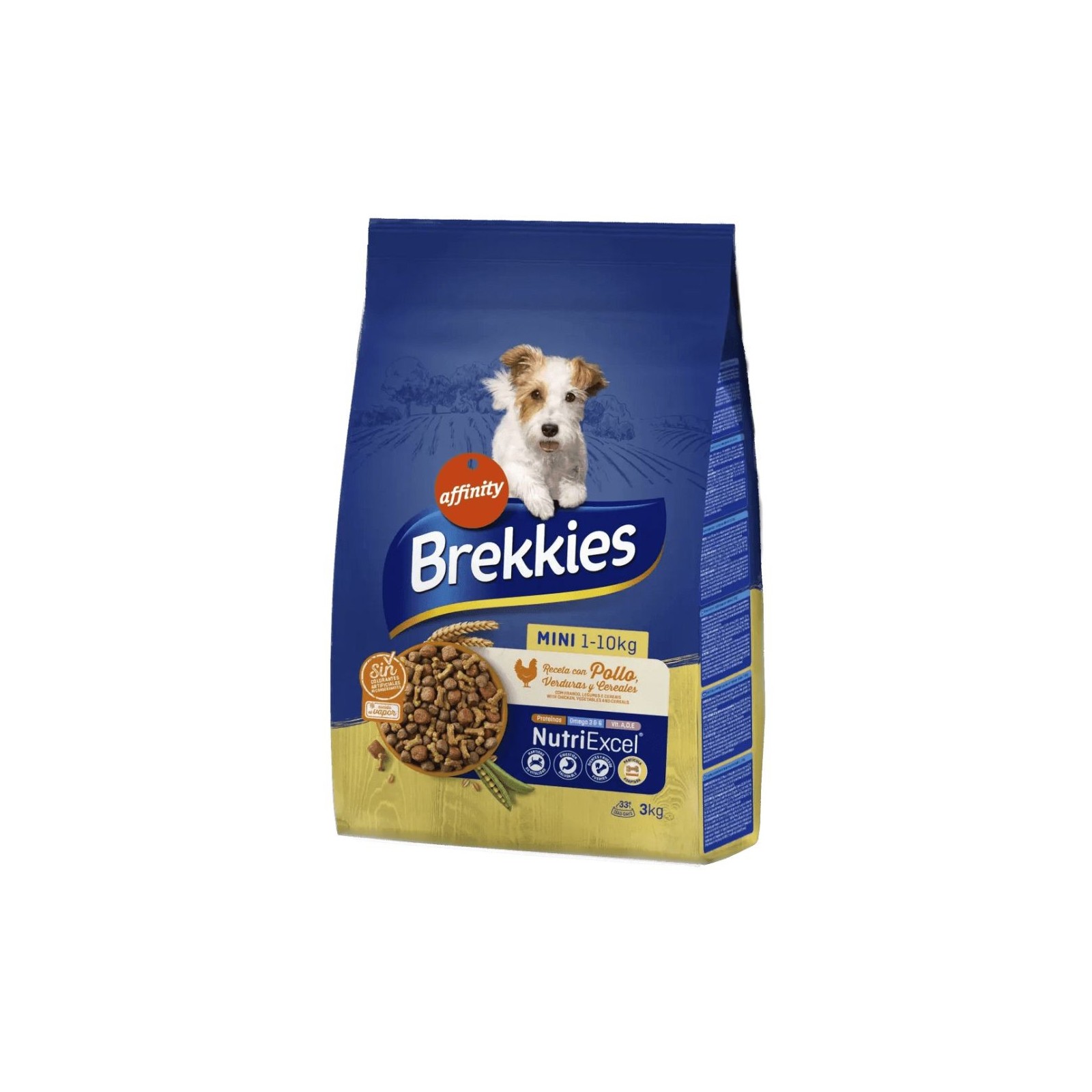 Alimento para Perros Brekkies Adult Mini 3 Kg.