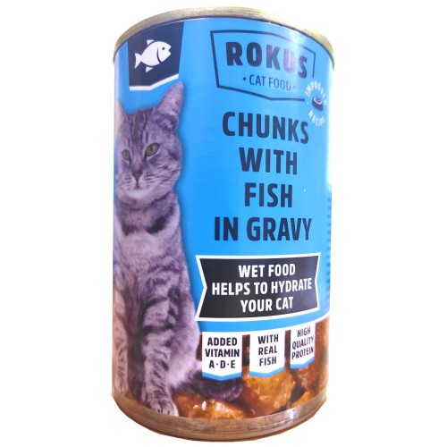 Rokus Fish Canned Cat Food 415g