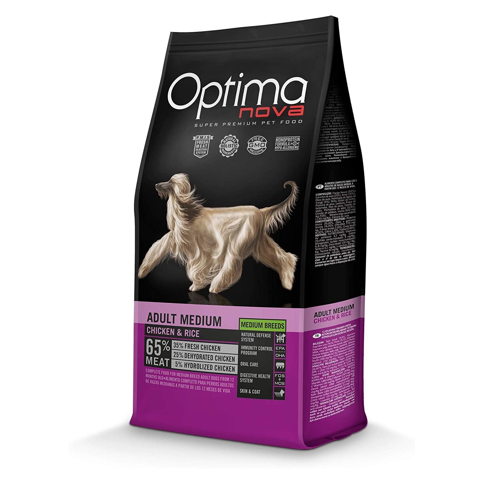 Optima Nova Adult Medium Chicken Rice 2 Kg Pet Food