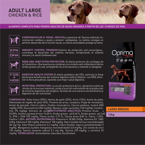 Optima Nova Adult Large Alimento para Perros 12 Kg