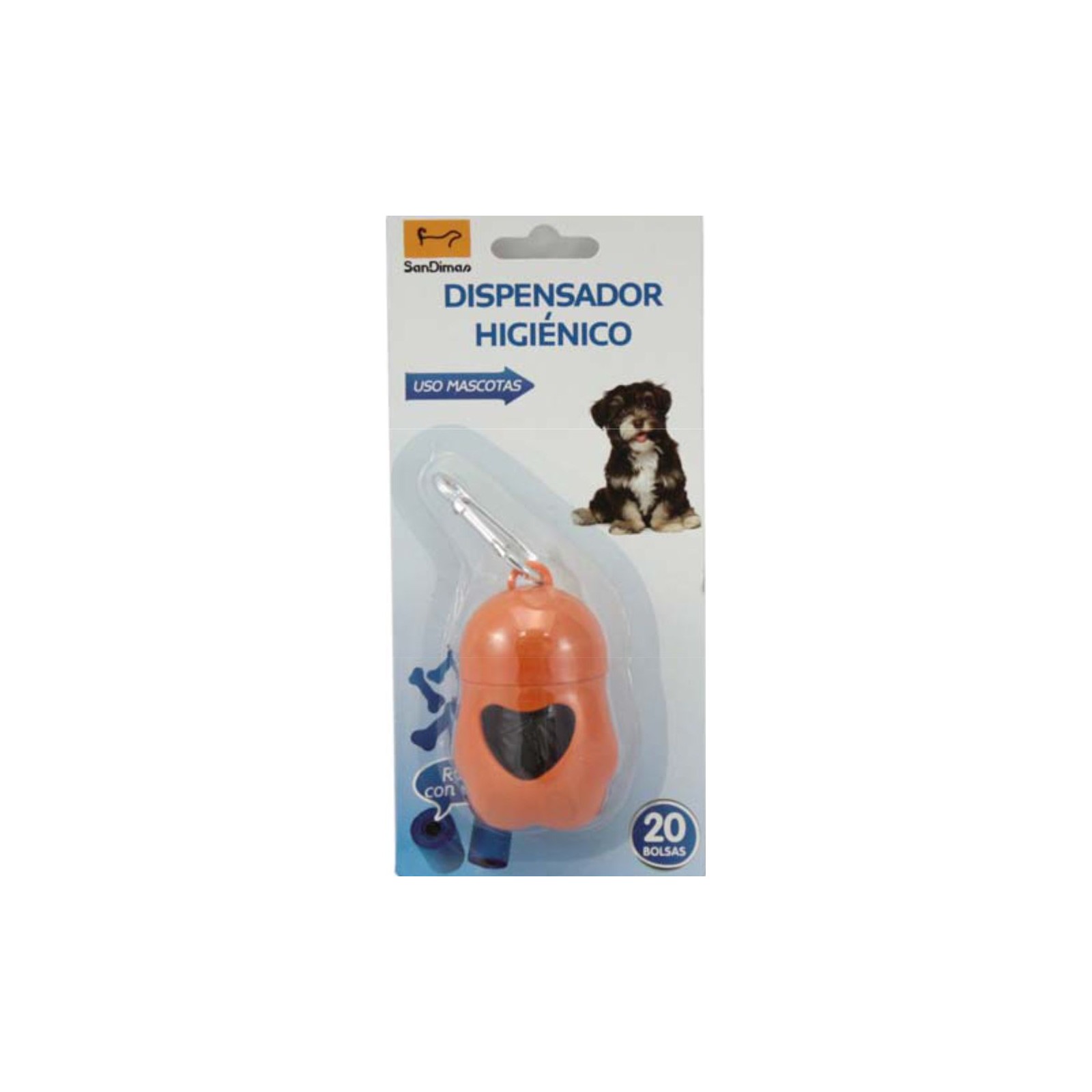 Dispensador Higiénico 20 Bolsas Paw