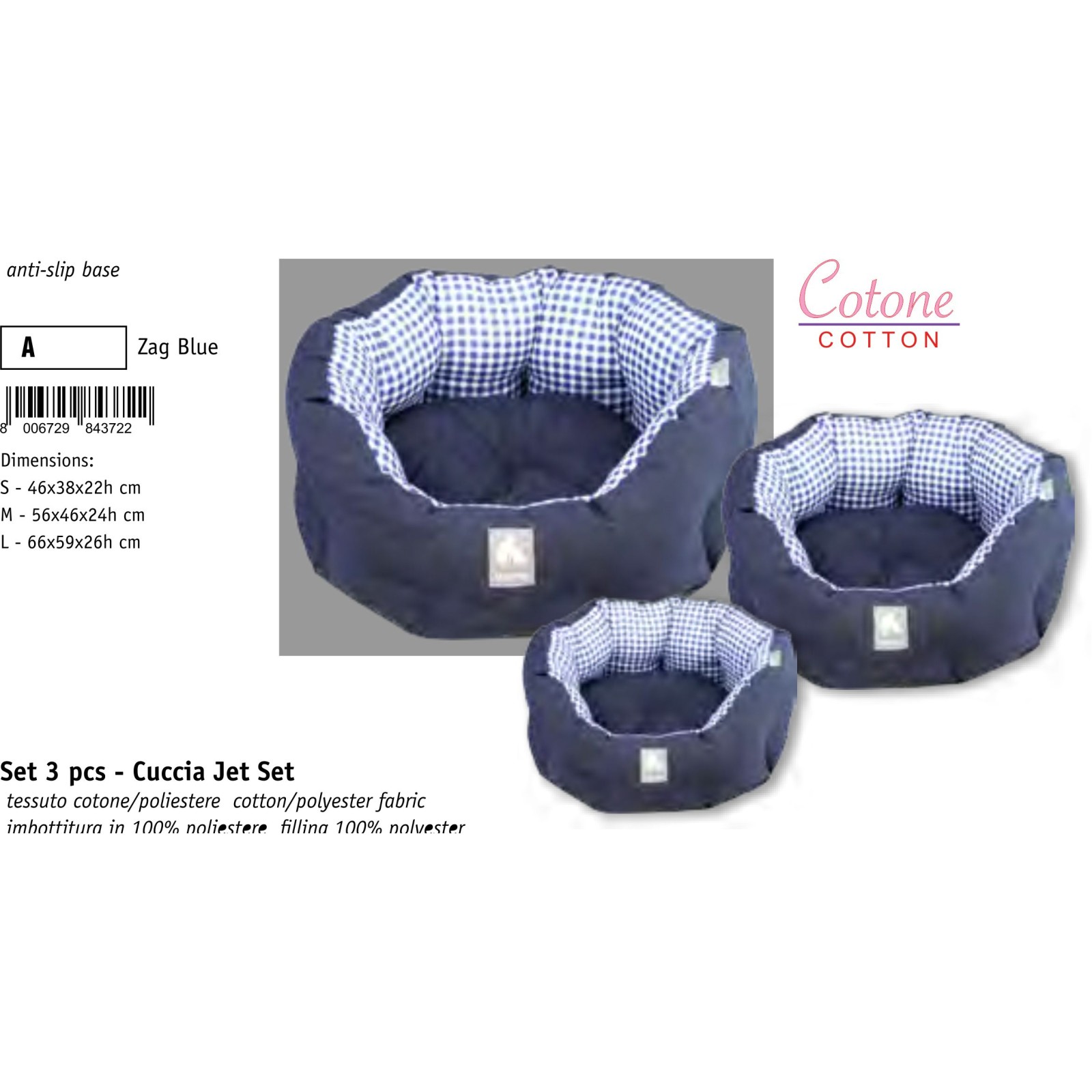 Jet Set Avangarde Cradle Set 3 Pieces Blue