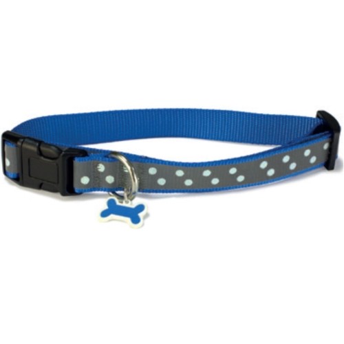 Collar Perro Reflectante Azul