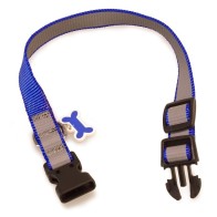 Reflective Dog Collar Blue 1.6x25/35cm