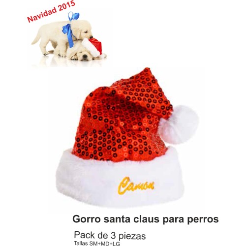 Santa Claus Hat Pack of 3 - Festive Pet Accessories