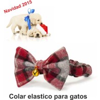 Collar Elástico Mascota Palomita Navidad Diseño Festivo