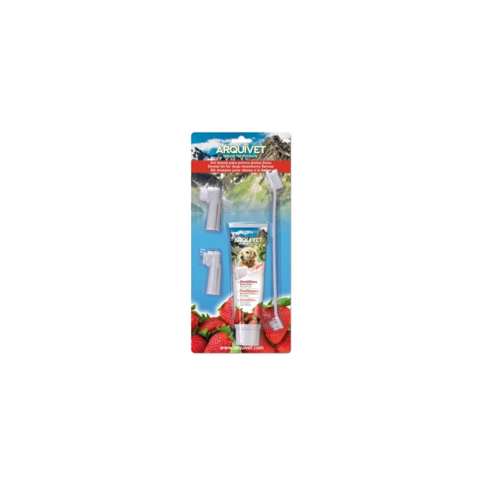 Dental Set for Dogs Strawberry Fragrance