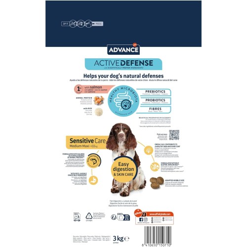 Advance Sensitive Medium Maxi S&R 12 Kg Alimento Premium para Perros