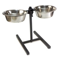 Stainless Steel Pet Feeder with 2 Bowls 2.8L