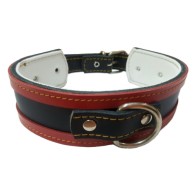 Red Greyhound Collar with Black Edging