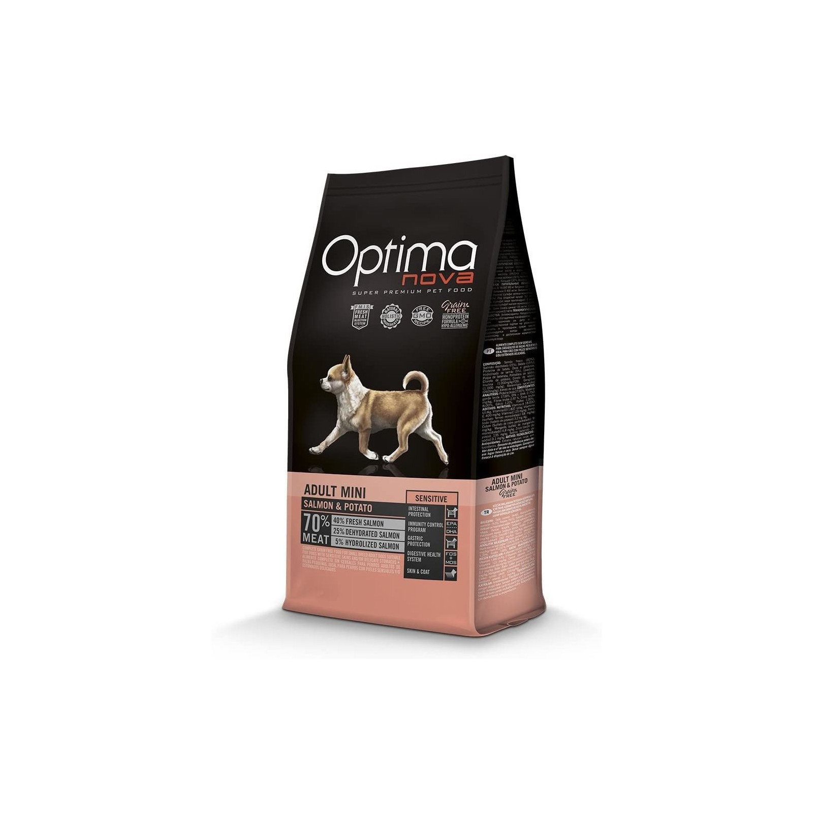 Optima Nova Adult Mini Salmon & Potato 8 Kg Dog Food