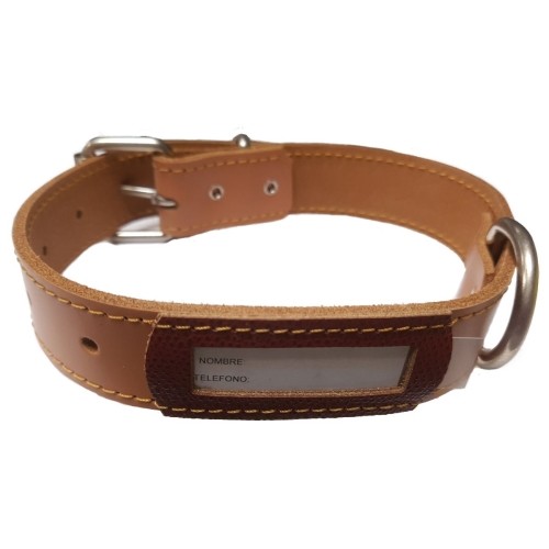 Black Leather Buzon Dog Collar