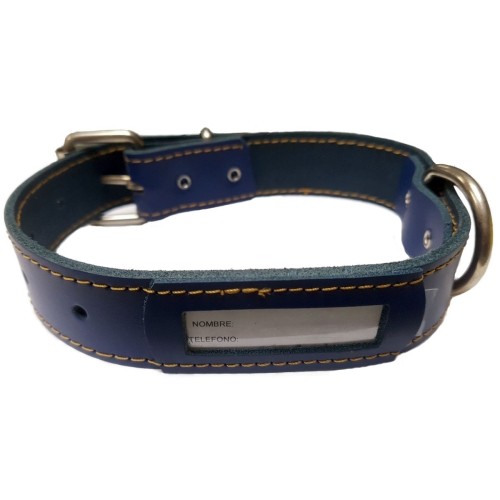 Black Leather Buzon Dog Collar