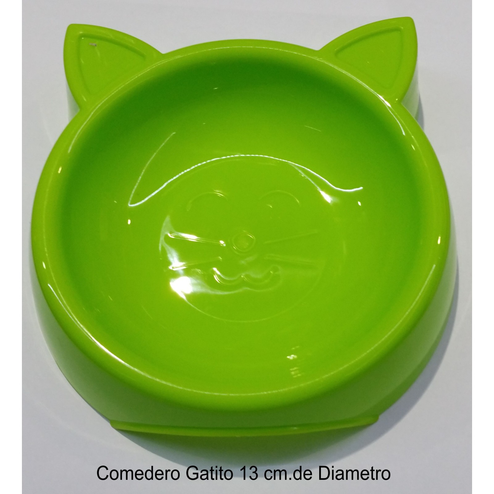 Comedero Gatitos 13cm. diámetro Verde