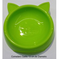 Comedero Gatitos 13cm. diámetro Verde