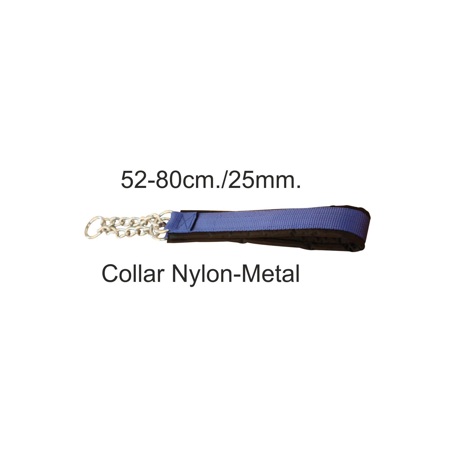 Blue Nylon Metal Collar