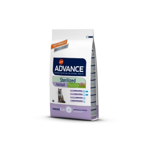 Advance Gato Esterilizado Comida Bolas de Pelo 1.5Kg