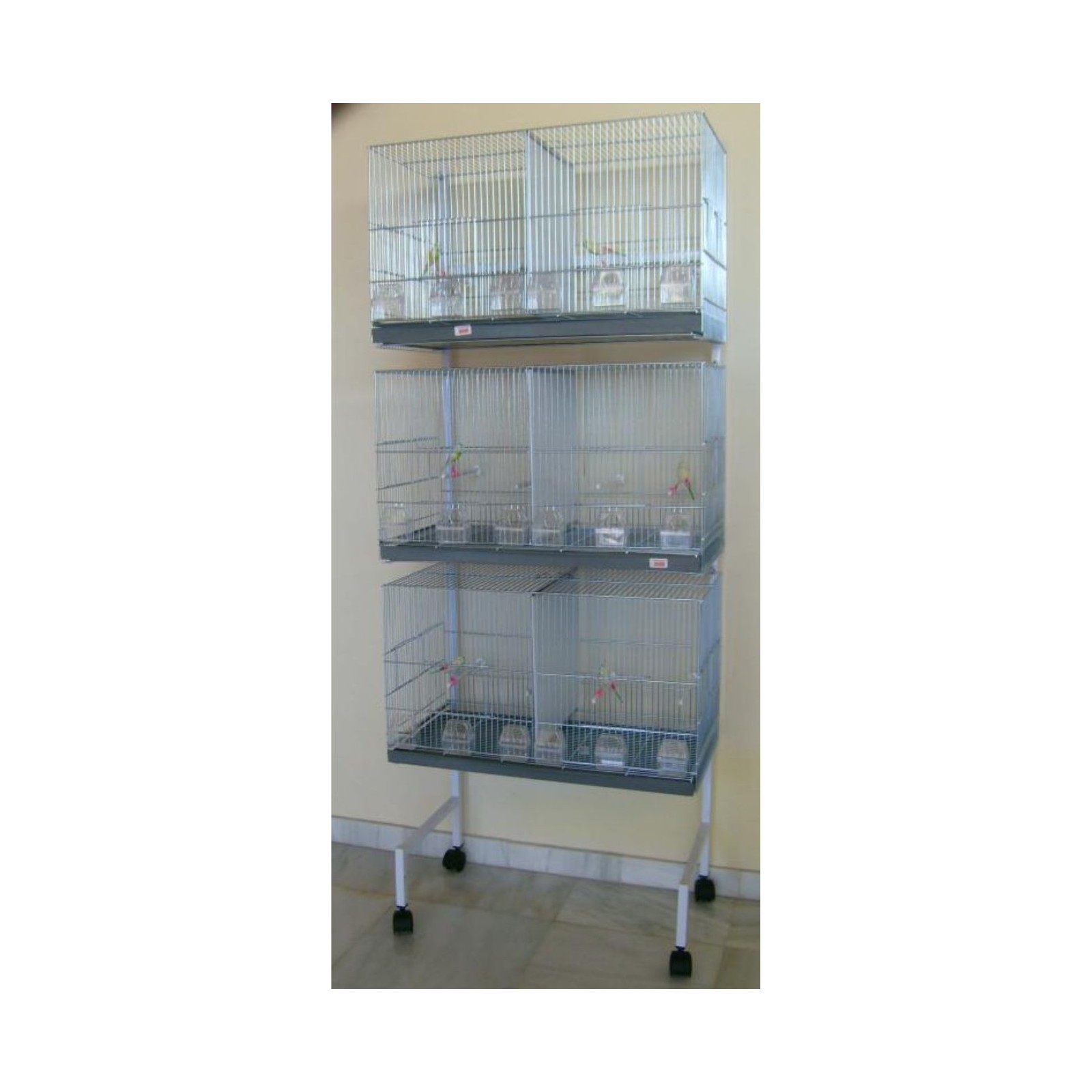 Zinc-Plated Breeding Cage B-3 2 Compartments