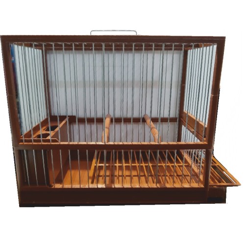 Large Bird Cage with Grill Brown Domen