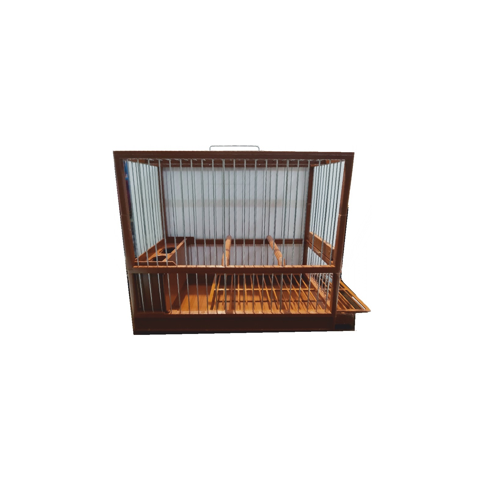 Large Bird Cage with Grill Brown Domen