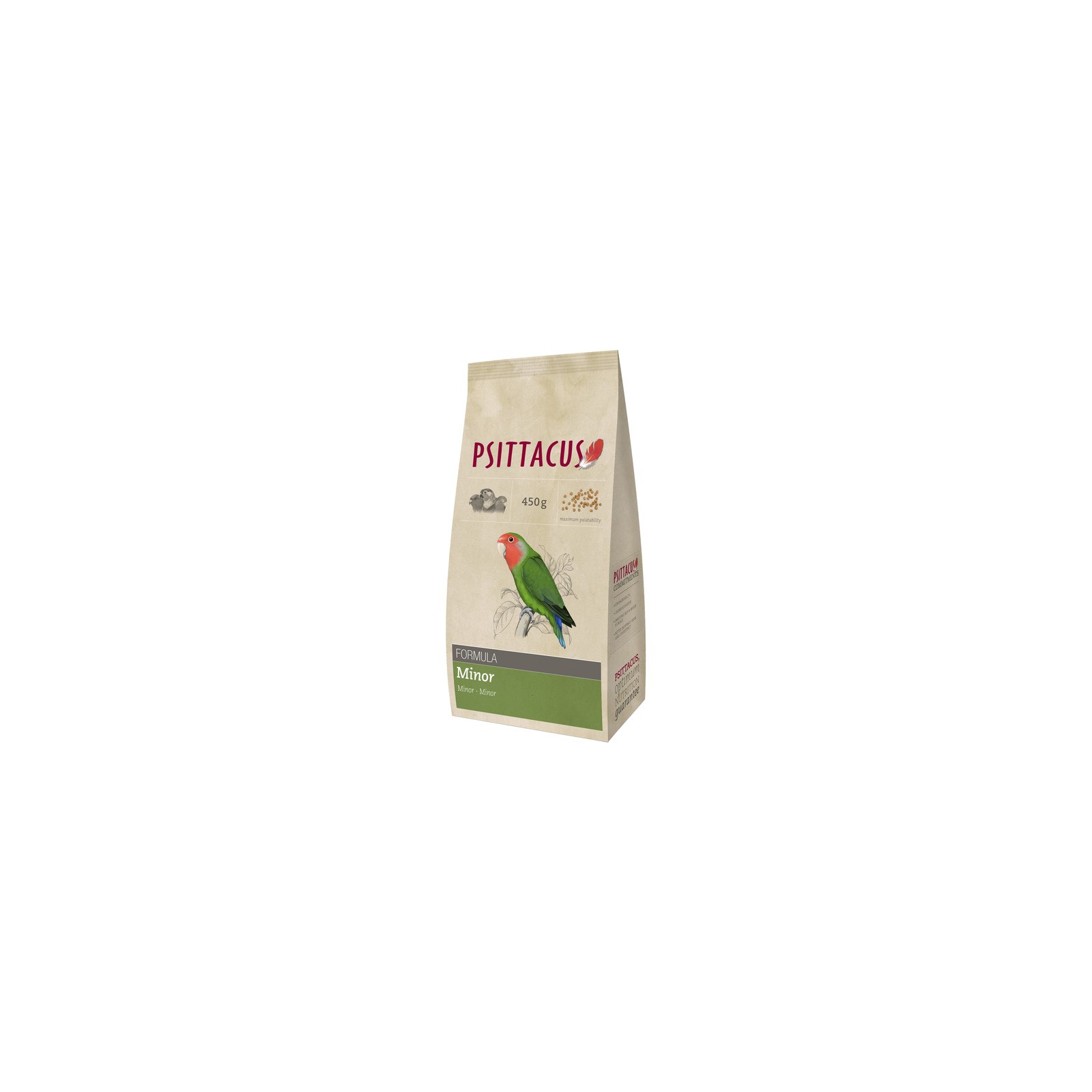 Psittacus Pienso Minor 450gr. Para Aves Medianas