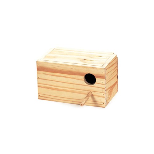 Horizontal Wooden Nest for Lovebirds 23x14x14 cm