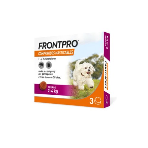 Comprimidos Masticables FRONTPRO para Perros - Tratamiento de Pulgas y Garrapatas