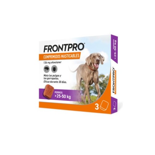 Comprimidos Masticables FRONTPRO para Perros - Tratamiento de Pulgas y Garrapatas