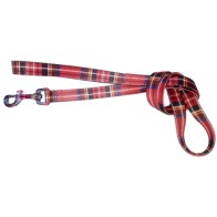 Stylish Red Plaid Nylon Leash 20x120