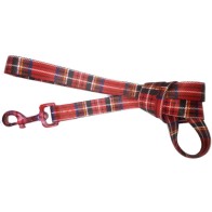 Stylish Red Plaid Nylon Leash 20x120