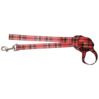 Nylon Leash Green Tartan 15mm