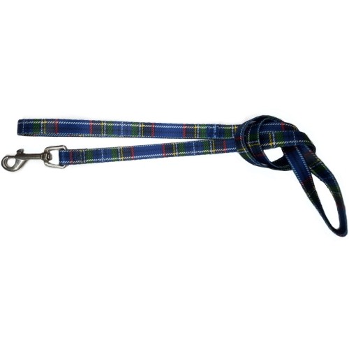 Nylon Leash Green Tartan 15mm