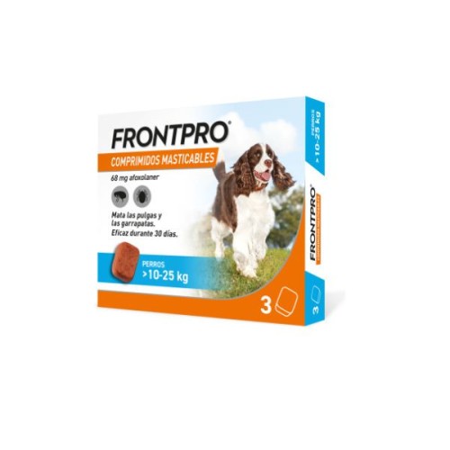 Tabletas Masticables Frontpro Tratamiento Pulgas y Garrapatas