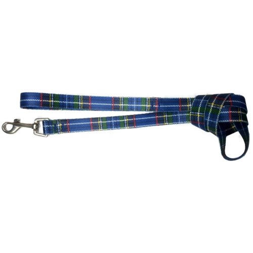 Nylon Leash 20x1200 Blue Plaid