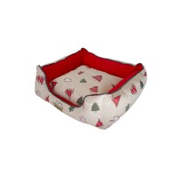 Christmas Bed for Pets Red 45x40x20