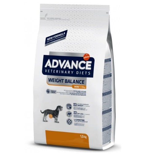 Advance Dog Weight Balance Mini 1,5 Kg Comida para Manejo de Peso