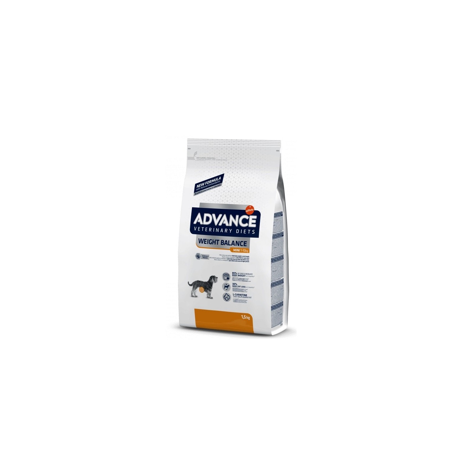 Advance Dog Weight Balance Mini 1,5 Kg Comida para Manejo de Peso