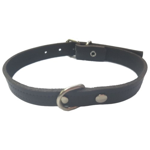 Collar de Cuero Negro Laura para Perros