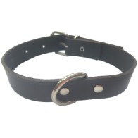 Collar de Cuero Negro Laura para Perros