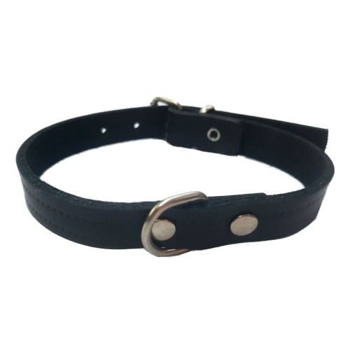 Collar de Cuero Negro Laura para Perros