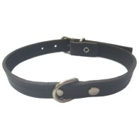 Collar de Perro de Cuero Negro Laura