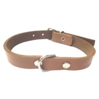 Laura Black Leather Dog Collar