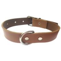 Laura Black Leather Dog Collar