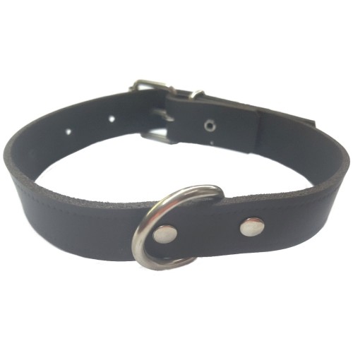 Collar de Perro de Cuero Negro Laura